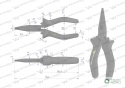 Szczypce wydłużone proste 160 mm Waryński