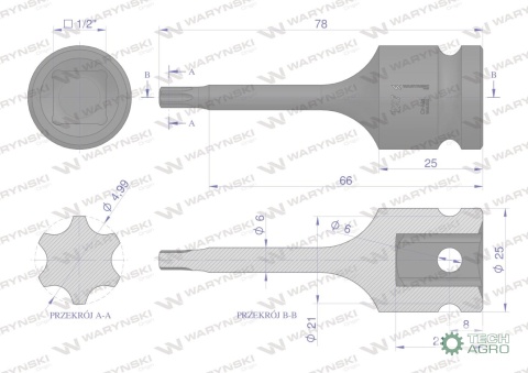 Nasadka udarowa 1/2 gwiazdkowa STAR T27Waryński