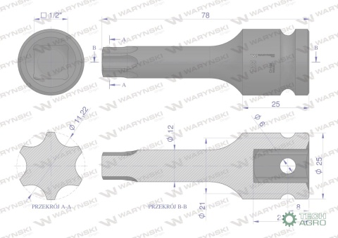 Nasadka udarowa 1/2 gwiazdkowa STAR T55Waryński