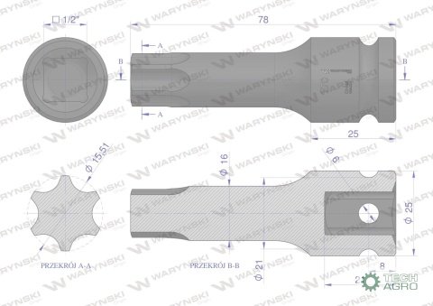 Nasadka udarowa 1/2 gwiazdkowa STAR T70Waryński