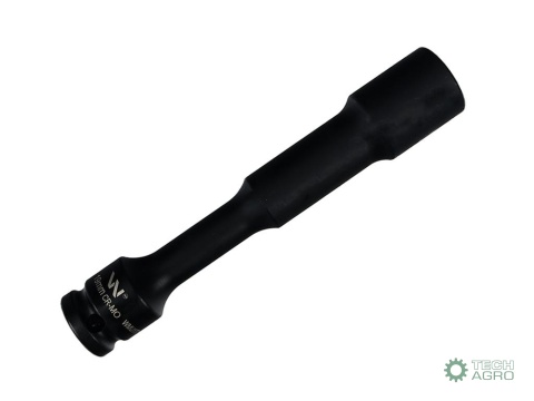 Nasadka udarowa 1/2", sześciokątna slimbardzo długa przelotowa ze stali CrMo 19mm długość 150 mm, stosowane w mechanice do klucz
