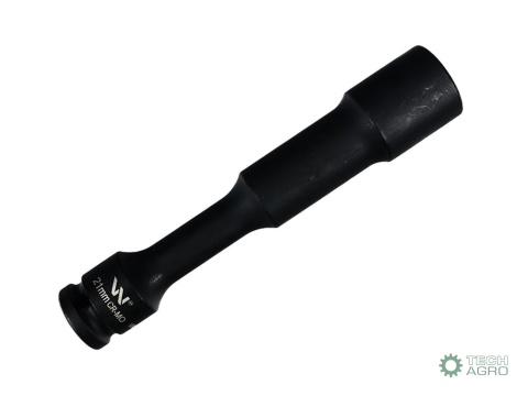 Nasadka udarowa 1/2", sześciokątna slimbardzo długa przelotowa ze stali CrMo 21mm długość 150 mm, stosowane w mechanice do klucz