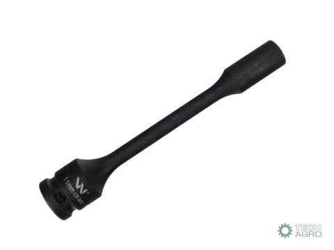 Nasadka udarowa 1/2", sześciokątna slimbardzo długa ze stali CrMo 11mm długość 150 mm, stosowane w mechanice do kluczy udarowych