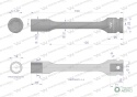 Nasadka udarowa 1/2", sześciokątna slimbardzo długa ze stali CrMo 14mm długość 150 mm, stosowane w mechanice do kluczy udarowych