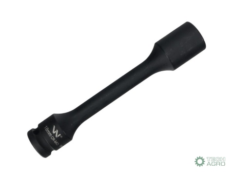 Nasadka udarowa 1/2", sześciokątna slimbardzo długa ze stali CrMo 18mm długość 150 mm, stosowane w mechanice do kluczy udarowych