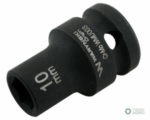 Nasadka udarowa sześciokątna 1/2". 10 mm. CrMo. DIN 3129. Waryński