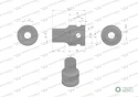 Nasadka udarowa sześciokątna 1/2". 10 mm. CrMo. DIN 3129. Waryński