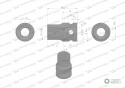 Nasadka udarowa sześciokątna 1/2". 12 mm. CrMo. DIN 3129. Waryński