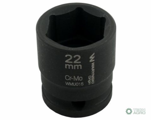 Nasadka udarowa sześciokątna 1/2". 22 mm. CrMo. DIN 3129. Waryński