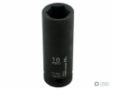 Nasadka udarowa sześciokątna długa 1/2". 18 mm. CrMo. DIN 3129. Waryński