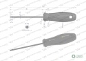 Wkrętak T10. 80 mm. stal SVCM. Waryński