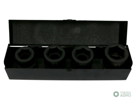 Zestaw nasadek udarowych 1" 4 cz. 27.32. 33. 36 mm ze stali CrMo DIN 3129 Waryński