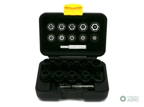 Zestaw nasadek udarowych 1/2 z uchwytemkluczowym do awaryjnego odkręcania 11 el Waryński