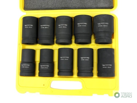 Zestaw nasadek udarowych długich 1" 10 el. Waryński