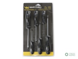 Zestaw wkrętaków ze stali odpornej na skręcanie SVCM 6 szt z hartowanymi grotami, Waryński