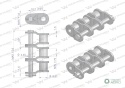 Półogniwo łańcucha P08B-3 (R3 1/2) Waryński ( sprzedawane po 5 )