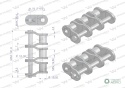 Półogniwo łańcucha P20B-3 (R3 1.1/4) Waryński ( sprzedawane po 3 )