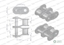 Półogniwo łańcucha prosta płytka P12B-2(R2 3/4) Waryński ( sprzedawane po 10 )