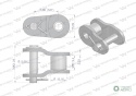 Półogniwo łańcucha wzmocnione P10A-1 ANSI A 50 (R1 5/8) Waryński ( sprzedawane po 10 )