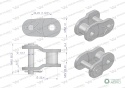 Półogniwo łańcucha wzmocnione P28AH-1 ANSI A 140H (R1 1.3/4) Waryński