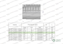 Tuleja (oprawka) uniwersalna do węży DN10 1SN/2SN PERFECT-SMOOTH Waryński ( sprzedawane po 50 )