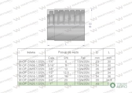Tuleja (oprawka) uniwersalna do węży DN25 1SN/2SN PERFECT-SMOOTH Waryński ( sprzedawane po 10 )