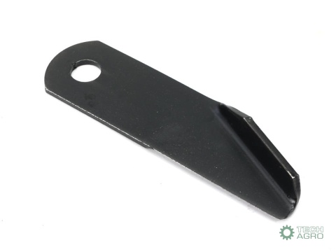 Nóż obrotowy rozdrabniacz słomy sieczkarnia podgięty lewy 173x50x4.5mm otwór 18 zastosowanie 87031976 New Holland WARYŃSKI ( spr