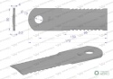 Nóż obrotowy rozdrabniacz słomy sieczkarnia uzębiony 173x50x4mm otwór 18 zastosowanie 84441392 New Holland WARYŃSKI ( sprzedawan