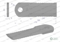 Nóż obrotowy rozdrabniacz słomy sieczkarnia uzębiony 173x60x8mm otwór 20 zastosowanie 270093250 Krone WARYŃSKI ( sprzedawane po 