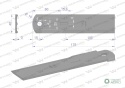 Nóż stały rozdrabniacz słomy sieczkarnia 175x40x3mm otwór 10 zastosowanie 1322233C2 525115 Dronningborg Case MF WARYŃSKI ( sprze