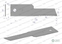 Nóż stały rozdrabniacz słomy sieczkarnia uzębiony 198x50x3mm otwór 13 zastosowanie 322291650 New Holland WARYŃSKI ( sprzedawane 