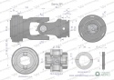 Przegub kompletny z krzyżakiem 23.8X61.3 seria 2 do rury wewnętrznej 36mm Waryński