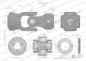 Przegub kompletny z krzyżakiem 30.2X79.4 seria 5 do rury wewnętrznej 45mm Waryński