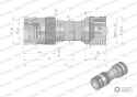 Redukcja wtyczka/gniazdo EURO PUSH-PULL skręcane (50493REDUKCJA) Waryński