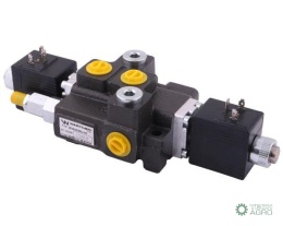Rozdzielacz hydrauliczny 1-sekcyjny maxprzepływ 50L sterowany elektrycznie 12V DC Waryński