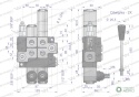 Rozdzielacz hydrauliczny 2-sekcyjny maxprzepływ 40L 1-sekcja pływająca Waryński