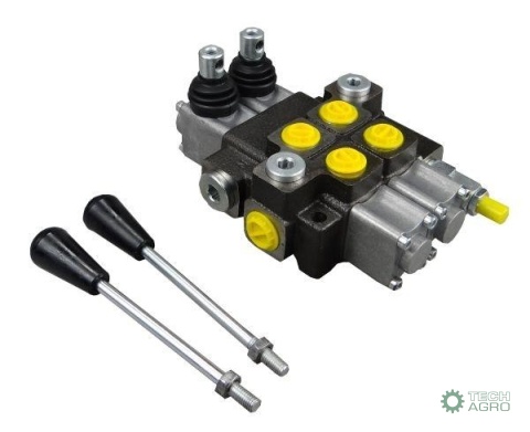 Rozdzielacz hydrauliczny 2-sekcyjny maxprzepływ 40L Waryński