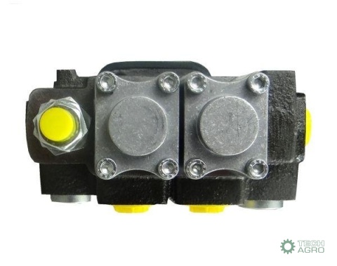 Rozdzielacz hydrauliczny 2-sekcyjny maxprzepływ 40L z joystickiem Waryński