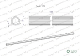 Rura wewnętrzna Seria 1R do wału 1210 przegubowo-teleskopowego 29x4 mm 1090 mm WARYŃSKI