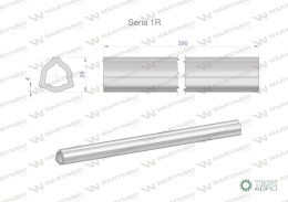 Rura wewnętrzna Seria 1R do wału 510 przegubowo-teleskopowego 29x4 mm 390 mm WARYŃSKI