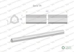 Rura wewnętrzna Seria 1R do wału 560 przegubowo-teleskopowego 29x4 mm 440 mm WARYŃSKI