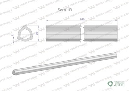 Rura wewnętrzna Seria 1R do wału 760 przegubowo-teleskopowego 29x4 mm 640 mm WARYŃSKI