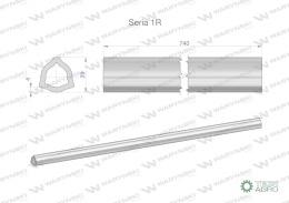 Rura wewnętrzna Seria 1R do wału 860 przegubowo-teleskopowego 29x4 mm 740 mm WARYŃSKI