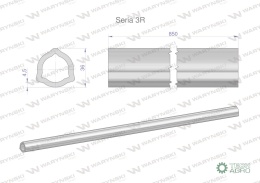 Rura wewnętrzna Seria 3R do wału 1010 przegubowo-teleskopowego 36x4.5 mm 855 mm WARYŃSKI