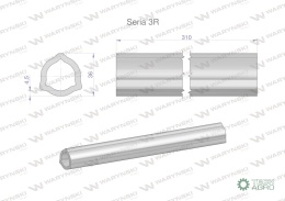 Rura wewnętrzna Seria 3R do wału 460 przegubowo-teleskopowego 36x4.5 mm 315 mm WARYŃSKI