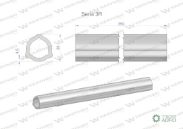 Rura wewnętrzna Seria 3R do wału 510 przegubowo-teleskopowego 36x4.5 mm 355 mm WARYŃSKI