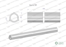 Rura wewnętrzna Seria 3R do wału 560 przegubowo-teleskopowego 36x4.5 mm 405 mm WARYŃSKI