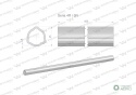 Rura wewnętrzna Seria 4R i 5R do wału 1010 przegubowo-teleskopowego 45x3.8 mm 855 mm WARYŃSKI