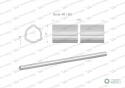 Rura wewnętrzna Seria 4R i 5R do wału 1210 przegubowo-teleskopowego 45x3.8 mm 1055 mm WARYŃSKI