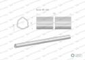 Rura wewnętrzna Seria 4R i 5R do wału 860 przegubowo-teleskopowego 45x3.8 mm 705 mm WARYŃSKI